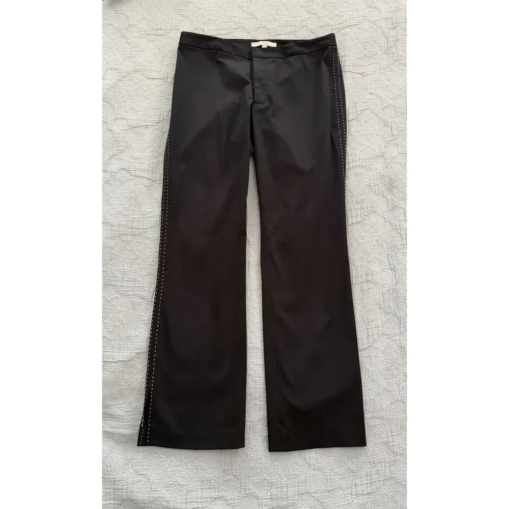 Vintage Y2K Rebecca Taylor Tailored Black Trouser Pants Size 4